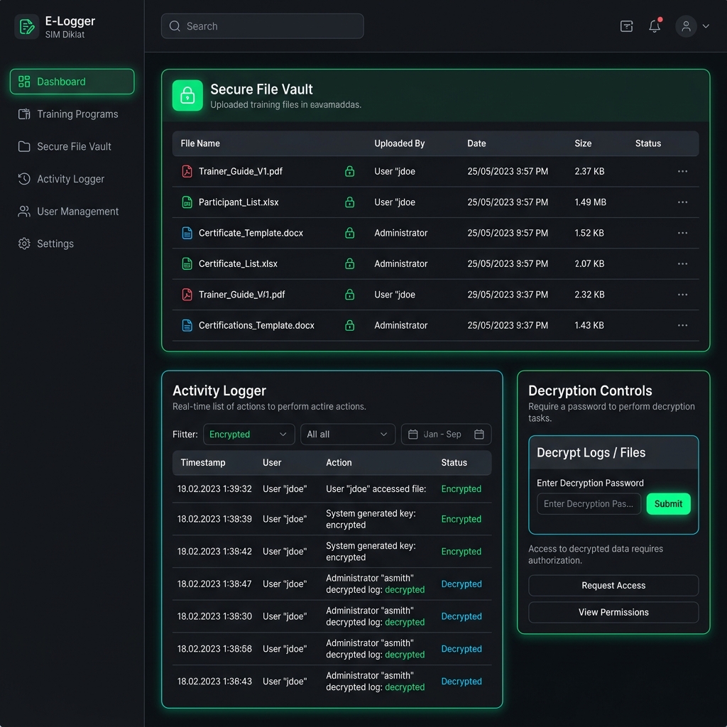 Desain Antarmuka Brankas File SIM Diklat