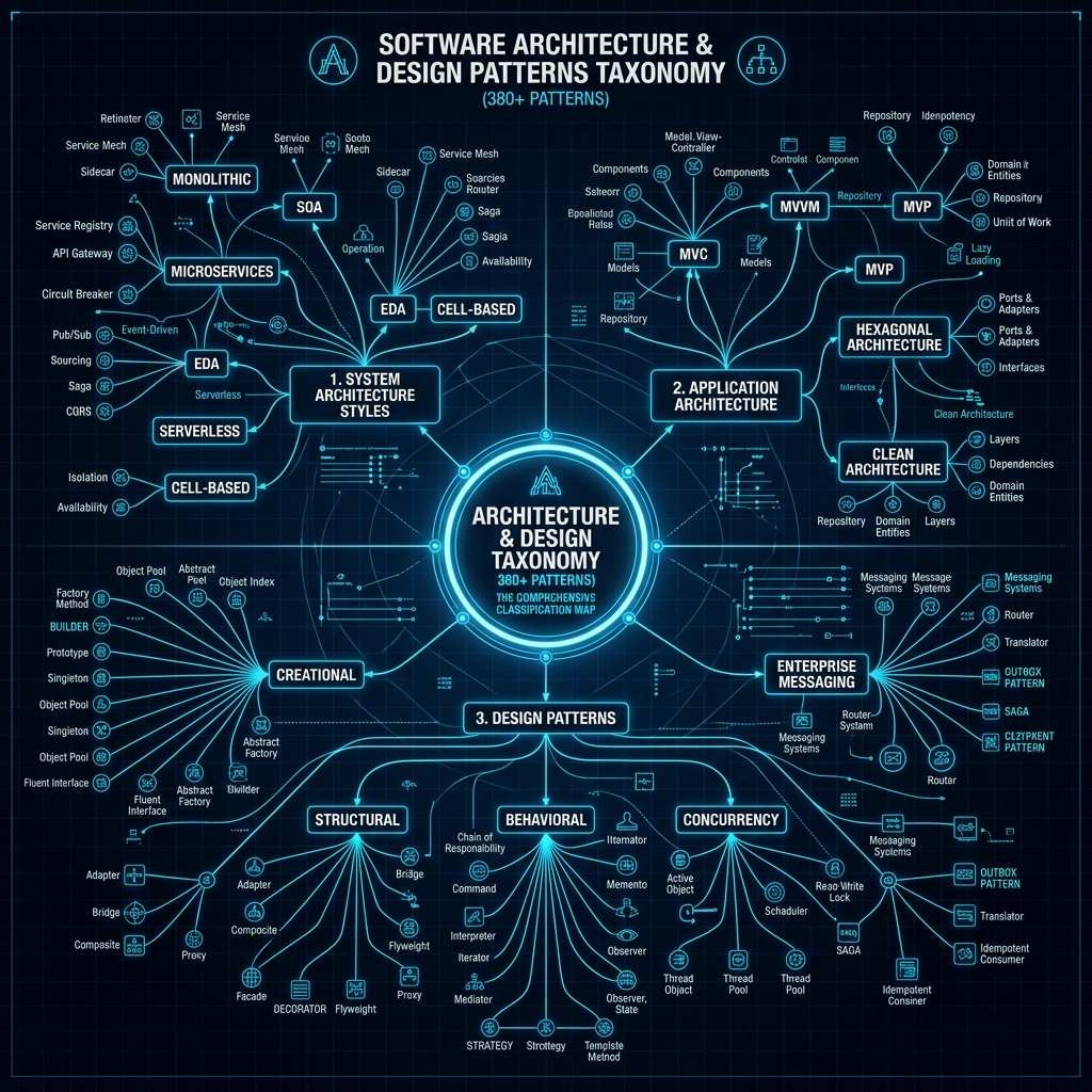 Peta Taksonomi Lengkap Software Architecture & Design Patterns