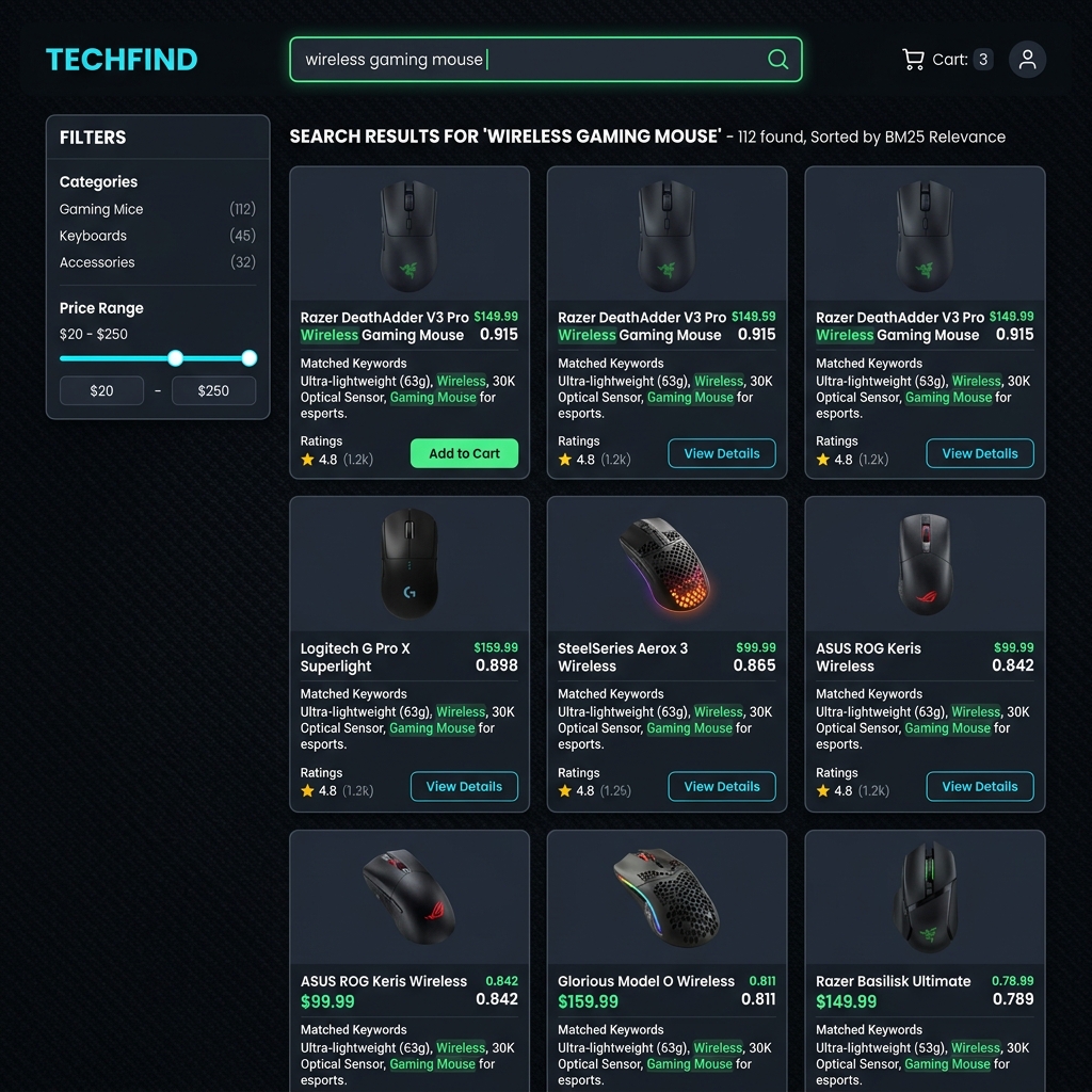 Rancangan UI Pencarian E-Commerce BM25