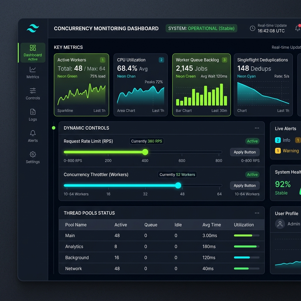 Dasbor Monitoring Konkurensi