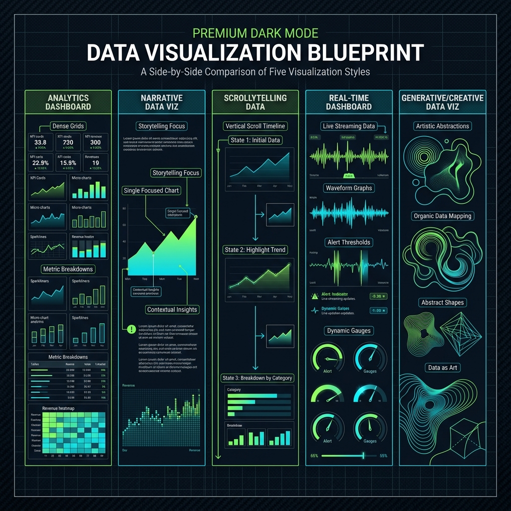Cetak Biru Perbandingan Desain Visualisasi Data