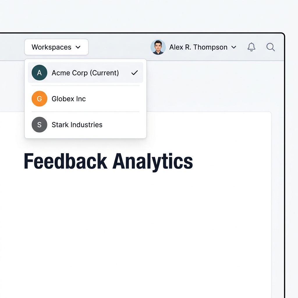 SaaS Workspace Switcher UI