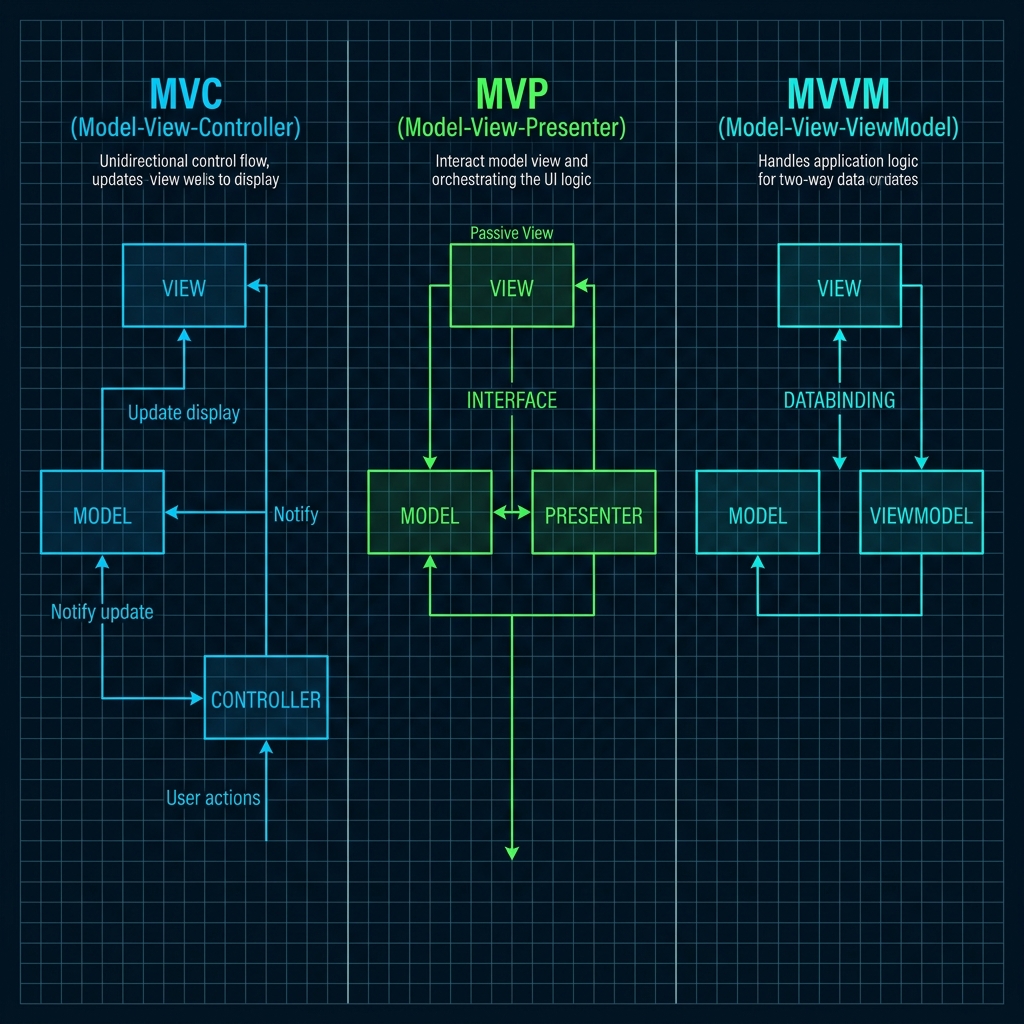 Perbandingan MVC vs MVP vs MVVM