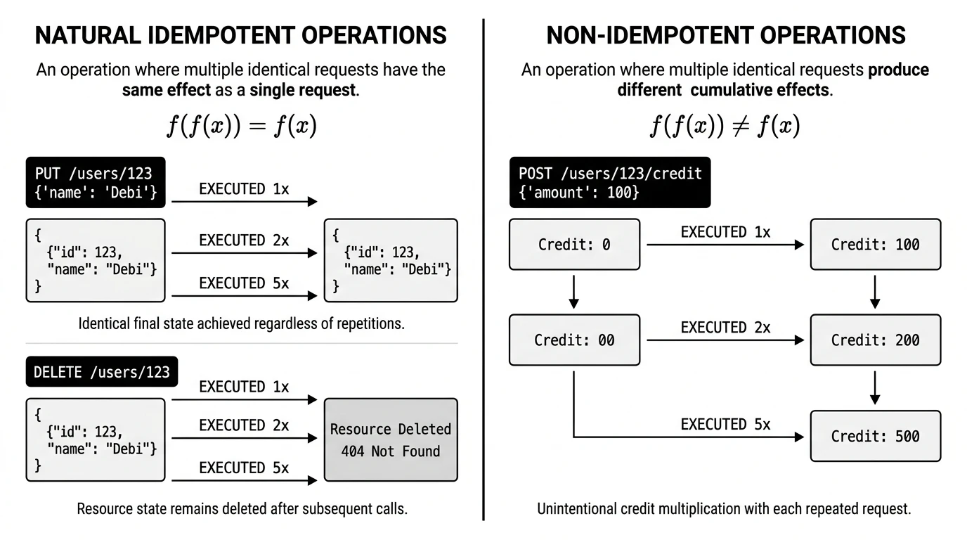 Perbandingan Natural Idempotent vs Non-Idempotent HTTP Operations
