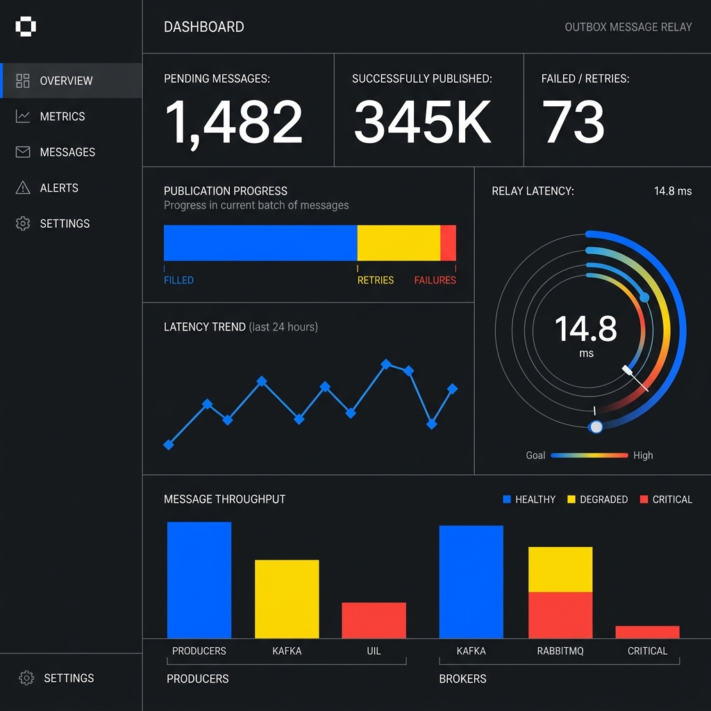 Dashboard Outbox Message Relay