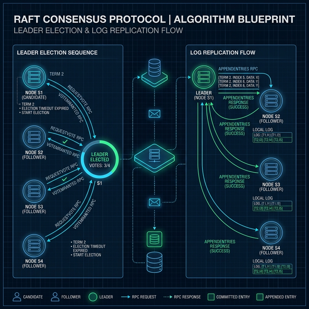 Alur Protokol Konsensus Raft