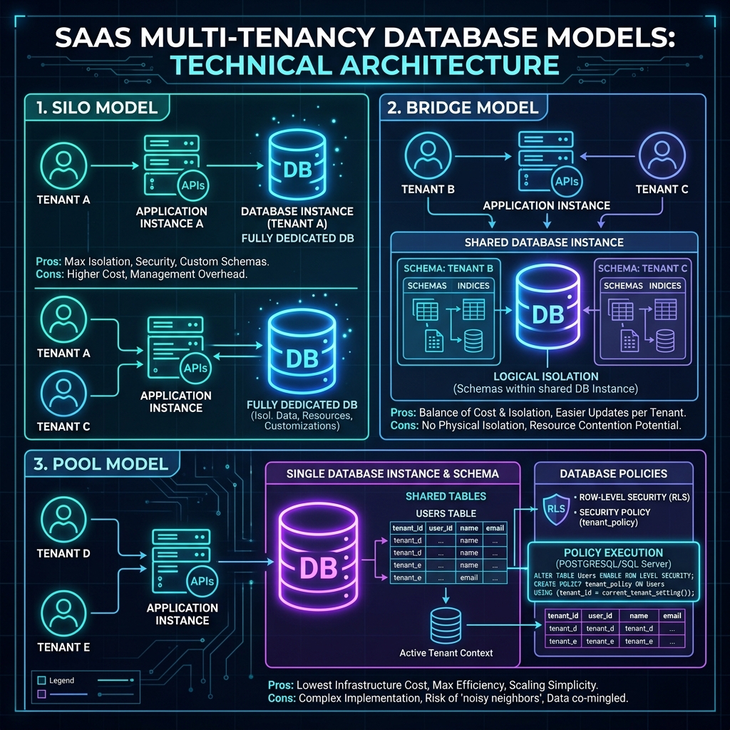 SaaS Multi-Tenancy Database Models: Technical Architecture