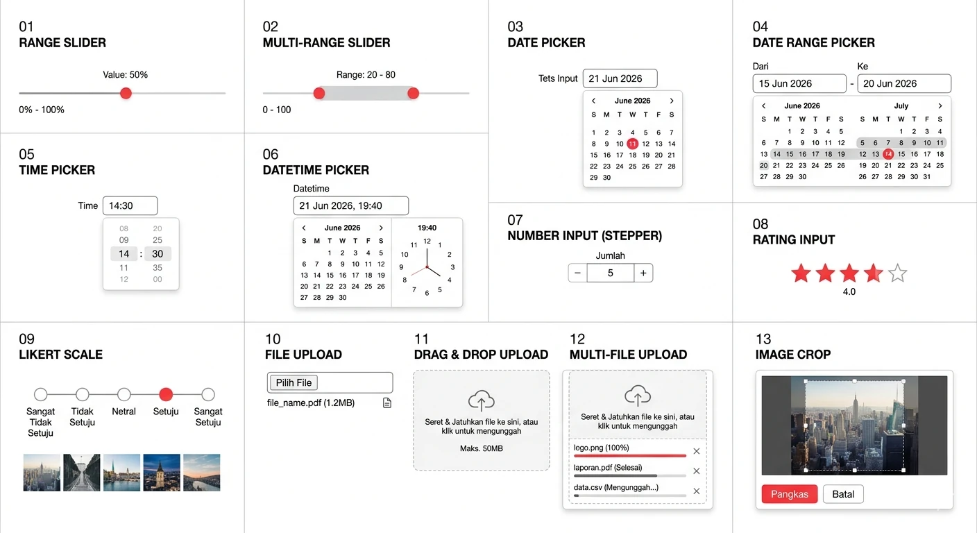 Range, Date & Number Systems Showcase